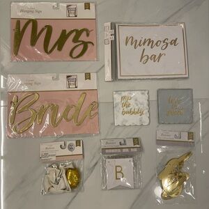 Gold Bridal Shower Decoration Set - Not Used!